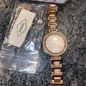 Rose Gold Fossil Watch